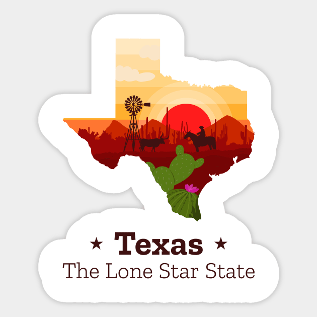 Texas Sticker by Socalthrills